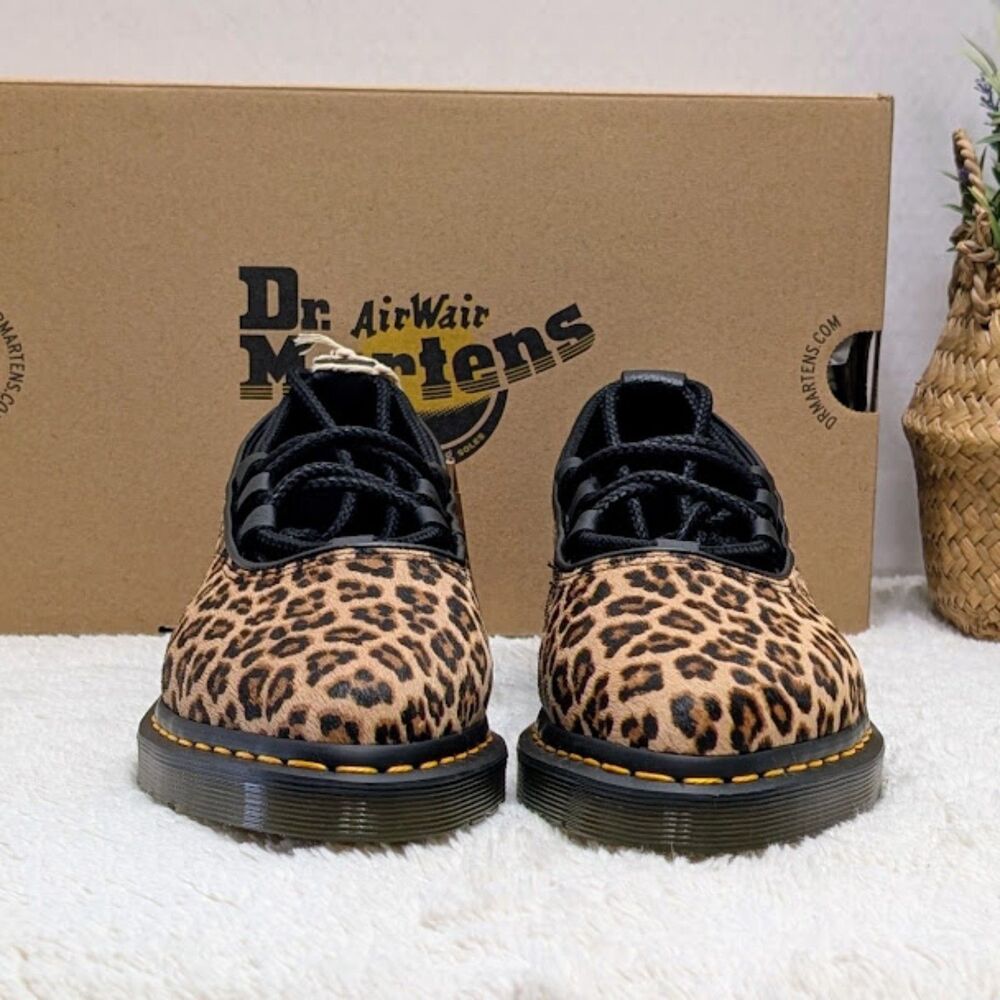 Dr. Martens Elphie II Leopard Spot Hair On Leather Pointed Toe Ballet Flats UK 7 - Picture 6 of 13